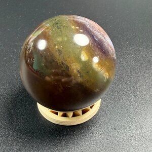 Natural Polychrome Desert Jasper Sphere Healing Crystal Polished 46.5mm 140g